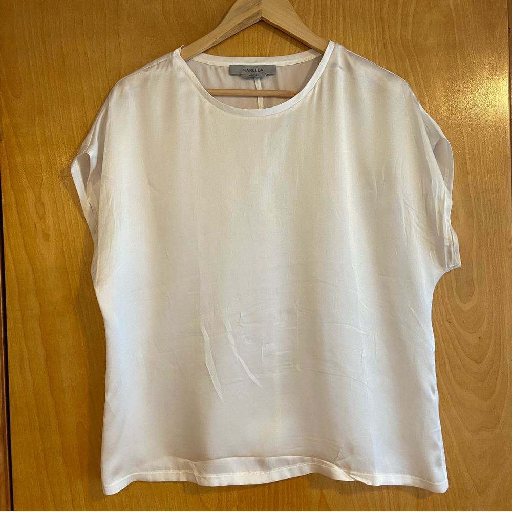 Pure Silk White Blouse by Marella